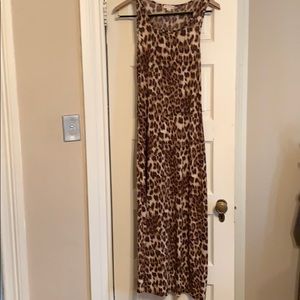 Cheetah print Zenana Outfitters long maxi dress L